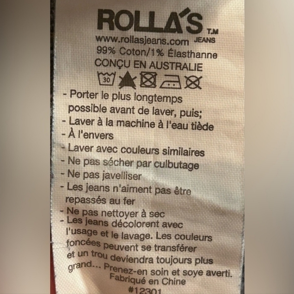 Rolla's Westcoast Women’s Super Skinny Jean Distressed Knees Medium Wash Size 26 - Picture 8 of 8